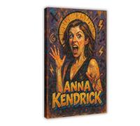ZYGNBHL Comedian Anna_Kendrick Poster for Room Aesthetics Canvas Wall Art Poster And Print Frame 24x36inch