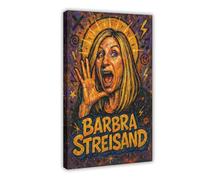 ZYGNBHL Comedian Barbra_Streisand Poster for Room Aesthetics Canvas Wall Art Poster And Print Frame 12x18inch