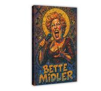 ZYGNBHL Comedian Bette_Midler Poster Print for Teen Boys Room Canvas Wall Art Canvas Painting Print Frame 20x30inch