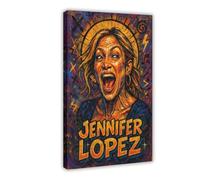 ZYGNBHL Comedian Jennifer_Lopez Canvas Art Poster And Wall Art Picture Print Modern Family Bedroom Decor Frame 16x24inch