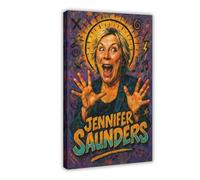 ZYGNBHL Comedian Jennifer_Saunders Canvas Wall Art Print Poster For Home School Office Decor Frame 20x30inch
