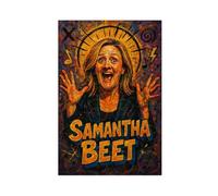 ZYGNBHL Comedian Samantha_Bee Art Wall Decoration Poster Family Bar Restaurant Garage Cafe Art Sign Gift Unframe 16x24inch