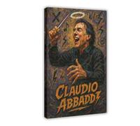 ZYGNBHL Conductor Claudio_Abbado Canvas Wall Art Print Poster For Home School Office Decor Frame 12x18inch