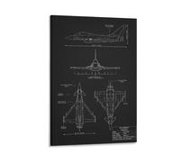 ZYGNBHL Eurofighter Typhoon Multi-role Fighter Poster Office Bedroom Room Aesthetics 12x18inch(30x45cm)