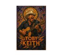ZYGNBHL "Heaven Needs Country Music" Series Singer Toby_Keith Poster for Room Aesthetics Canvas Wall Art Poster And Print Unframe 12x18inch