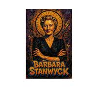 ZYGNBHL ＂Heaven Needs Humo＂ Series - Comedian Barbara_Stanwyck Canvas Wall Art Print Poster For Home School Office Decor Unframe 16x24inch