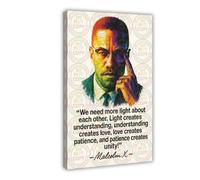 ZYGNBHL Human Rights Activist Malcolm_X Quote Canvas Posters Wall Art Bedroom Office Room Decor Gift Frame 12x18inch