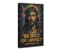 ZYGNBHL Leviticus 11∶45, Jesus' Teachings, Religious-beliefs Canvas Art Poster And Wall Art Picture Print Modern Family Bedroom Decor Frame 12x18inch