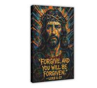 ZYGNBHL Luke 6∶37, Jesus' Teachings, Religious-beliefs Poster Bedroom Canvas Decor Sports Landscape Office Room Decor Gift Frame 12x18inch