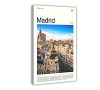ZYGNBHL Madrid Canvas Poster | Minimalist Modern | Wall Art | Kitchen | Bathroom Decor | Frame 16x24inch