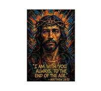ZYGNBHL Matthew 28∶20, Jesus' Teachings, Religious-beliefs Poster for Room Aesthetics Canvas Wall Art Poster And Print Unframe 16x24inch