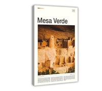 ZYGNBHL Mesa Verde National Park Canvas Poster | Minimalist Modern | Bathroom | Office | Room Decor | Frame 16x24inch