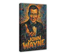 ZYGNBHL Movie Actor John_Wayne Poster for Room Aesthetics Canvas Wall Art Poster And Print Frame 20x30inch