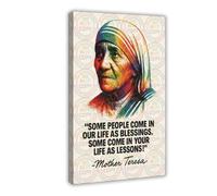 ZYGNBHL Saint Mother_Teresa Quote Art Wall Decoration Poster Family Bar Restaurant Garage Cafe Art Sign Gift Frame 12x18inch