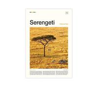 ZYGNBHL Serengeti National Park, Tanzania Canvas Poster | Minimalist Modern | Bathroom | Office Decor | Unframe 20x30inch