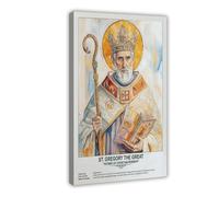 ZYGNBHL St. Gregory The Great,religious_beliefs Art Wall Decoration Poster Family Bar Restaurant Garage Cafe Art Sign Gift Frame 20x30inch