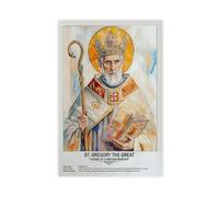 ZYGNBHL St. Gregory The Great,religious_beliefs Canvas Wall Art Print Poster For Home School Office Decor Unframe 20x30inch