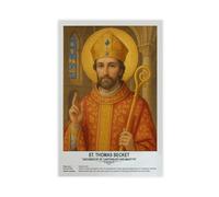 ZYGNBHL St. Thomas-Becket Canvas Art Poster | Religious Beliefs | Wall Art Picture Prints | Unframe 12x18inch
