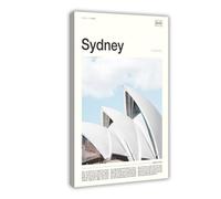 ZYGNBHL Sydney Canvas Poster | Minimalist Modern | Wall Art | Kitchen | Bathroom Decor | Frame 24x36inch