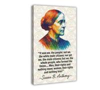 ZYGNBHL Women's Rights Activist Susan_B. Anthony Quote Poster Print for Teen Boys Room Canvas Wall Art Canvas Painting Print Frame 20x30inch