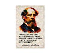 ZYGNBHL Writer Charles_Dickens's Quote Poster Print for Teen Boys Room Canvas Wall Art Canvas Painting Print Unframe 16x24inch