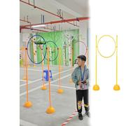 ZYGPH Indoor Kids Drone Obstacle Course Kit with Base, Beginner Drones Racing Hoops for Quadcopter, Helicopter Flying Racing Gate Door(8 PACK-DIA 50CM(19.7IN))
