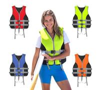 ZYGPH Life Jacket for Adults Adjustable Buoyancy Aid Vest,Paddle Board Life Jacket, Swim Safety Snorkeling Vest, Unisex Swim Vest for Water Sports, Surfing, Boating, Fishing,Green,S