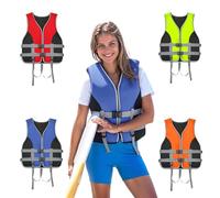 ZYGPH Life Jacket for Adults Adjustable Buoyancy Aid Vest,Paddle Board Life Jacket, Swim Safety Snorkeling Vest, Unisex Swim Vest for Water Sports, Surfing, Boating, Fishing,Blue,XL
