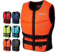ZYGPH Life Jackets Adults Neoprene Buoyancy Aid Adjustable Swimming Life Vest Kayaking Paddle Board Life Jacket Swim Float Vest for Kayak Fishing Surfing Diving Water Sport, 2XL 75-80kg,Orange