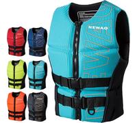ZYGPH Life Jackets Adults Neoprene Buoyancy Aid Adjustable Swimming Life Vest Kayaking Paddle Board Life Jacket Swim Float Vest for Kayak Fishing Surfing Diving Water Sport, 2XL 75-80kg,Blue