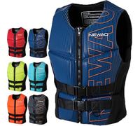 ZYGPH Life Jackets Adults Neoprene Buoyancy Aid Adjustable Swimming Life Vest Kayaking Paddle Board Life Jacket Swim Float Vest for Kayak Fishing Surfing Diving Water Sport, 2XL 75-80kg,Dark Blue