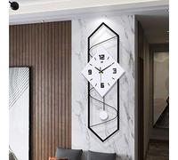 ZYGPH Modern Wooden Pendulum Clock - Quartz Wall Clock with Mute Sweep Movement - Stylish Home Decor for Living Room, Office, Bedroom, Kitchen - Great Housewarming or Birthday Gift