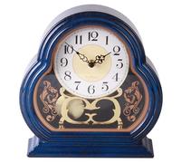 ZYGPH Vintage Wooden Mantel Clock - Silent Battery Powered Table Clock for Living Room Office Home Decor - Quiet Mantelpiece Clock with Silent Movement