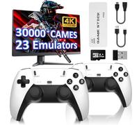 ZYGSEVE Retro Games Console 4K HDMI Games Stick 20,000+ Pre-Loaded Classics, 23 Emulators, 2 Wireless Controllers