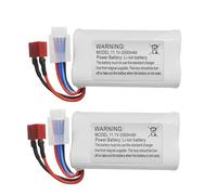 ZYGY 2PCS 11.1V 2000mAh T Plug Lithium Battery for R608 2104 210E 200E Brushless High Speed Water RC Speedboat RC Boat Model Tumbler Toy Boat Battery