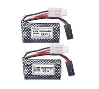 ZYGY 2PCS 7.4V 800mAh 5500-2P Plug Lithium Battery for 9130 9135 9136 9137 9138 9145 Remote Control Toy Car Four-wheel Drive High-speed Off-road RC Car