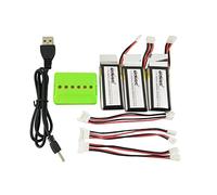 ZYGY 3PCS 3.7V 350Mah Li-polymer Batteries 1to3 Charger 1to3 Charge Transfer Line UDI U818A WiFi FPV U845A U945 WiFi RC Four - axis RC Quadcopter spare parts
