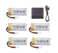 ZYGY 5PCS 3.7V 600mah Lithium Battery with 5-in-1 Charger for SYMA X600W X700 X700W Aerial Photography Quadcopter Accessories Remote Control Drone Lithium Battery