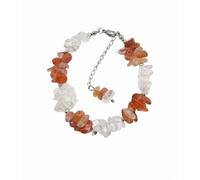 Zyh The ocean Two colors Stone Chip Natural Gemstone Chip adjustable Bracelet, 8