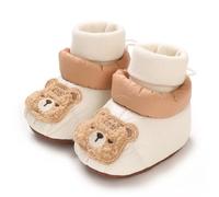 ZYHARUKO 1 Pair Baby’s First Step Cotton Shoes Soft Soled Thickened Socks With Anti Slip Grip And Easy Stretchable Accent Slip Resistant Baby Winter Socks