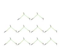 ZYHARUKO 10Pcs Fishings Balance Bracket Stainless Steels Luminously Tube AntiTangle Boom With Swivels Hook Lure Connectors Fishings Balance Connectors Luminously Tube