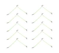 ZYHARUKO 10Pcs Fishings Balance Bracket Stainless Steels Luminously Tube AntiTangle Boom With Swivels Hook Lure Connectors Fishings Balance Connectors Luminously Tube