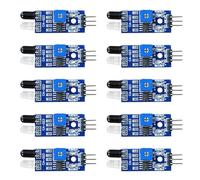 ZYHARUKO 10Pcs IR 3 Wire Flame Detection Sensors Module IR Flame Detector Obstacle Avoidance Adjustable Detection Distance