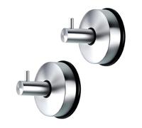 ZYHARUKO 2PCS Reusable Vacuum Suction Cup Hooks for Towels Keys Hats Removable Wreath Holder Bathroom Kitchen Organizers Portable Door Wreath Hangers