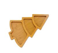 ZYHARUKO 2pcs Wooden Christmas Tree Platters Effective Wooden Christmas Tree Platters For Festival Snacks And Cheese Display User Friendly Kitchenwares
