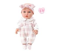 ZYHARUKO 30cm Poseable Baby Dolls Reborns Toy With Jumpsuit Bowknot Headband Educational Children Grandma Parenting Game Toddler Parenting Game Toy