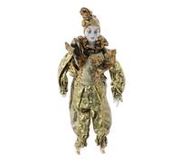 ZYHARUKO Adjustable Ceramic Holiday Entertainer Multicolor Attire 16" Christmas Decoration Home Home Decorative Ceramic Clown