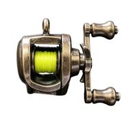 ZYHARUKO Angler Pendant with Compact Fishing Reel Design, Copper