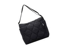 ZYHARUKO Breathable Textured Shoulder Bag With Adjustable Strap Multiple Storage Sections Lightweight Quilted Crossbody Soft Quilted Fabric With Adjustable Strap