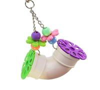 ZYHARUKO Colorful Strong Acrylic Bird Toy with Chewing Function to Stimulate Curiosity and Provide Entertainment Bird String Chew Toy